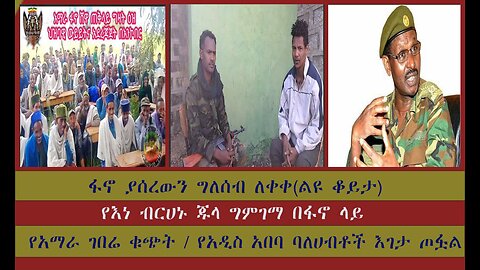 የአማራ ገበሬ አመፅ የእነ ብርሀኑ ጁላ ትርምስ አምባገነኑ አብይ ኢሳያስን መስደብ ፋኖ ተጠርጣሪውን ለቀቀ