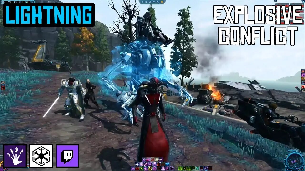 SWTOR 7.0 Lightning Sorcerer [Burst Spec] Playing Through Explosive Conflict [Twitch Clip]