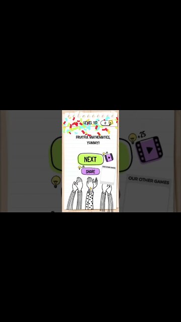 Brain Test Tricky Puzzles Level 117 Click on the fruits in a certain order.