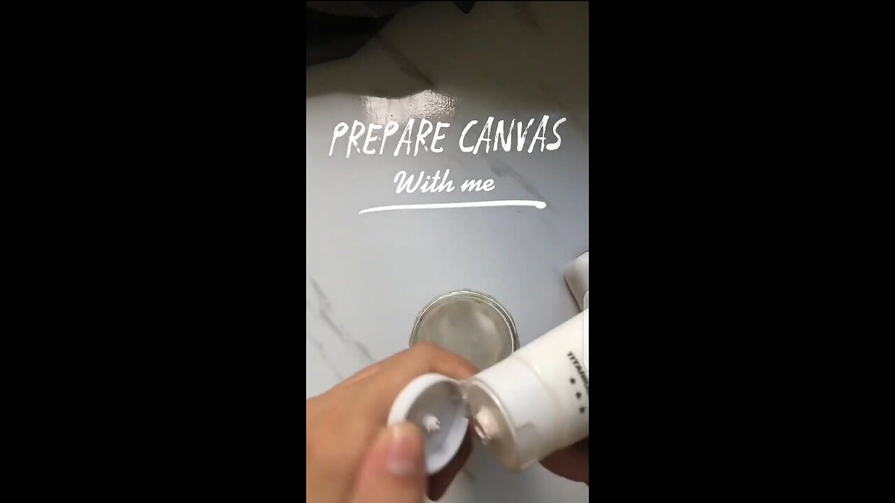 How to prepare canvas easily with acrylic paint and white glue