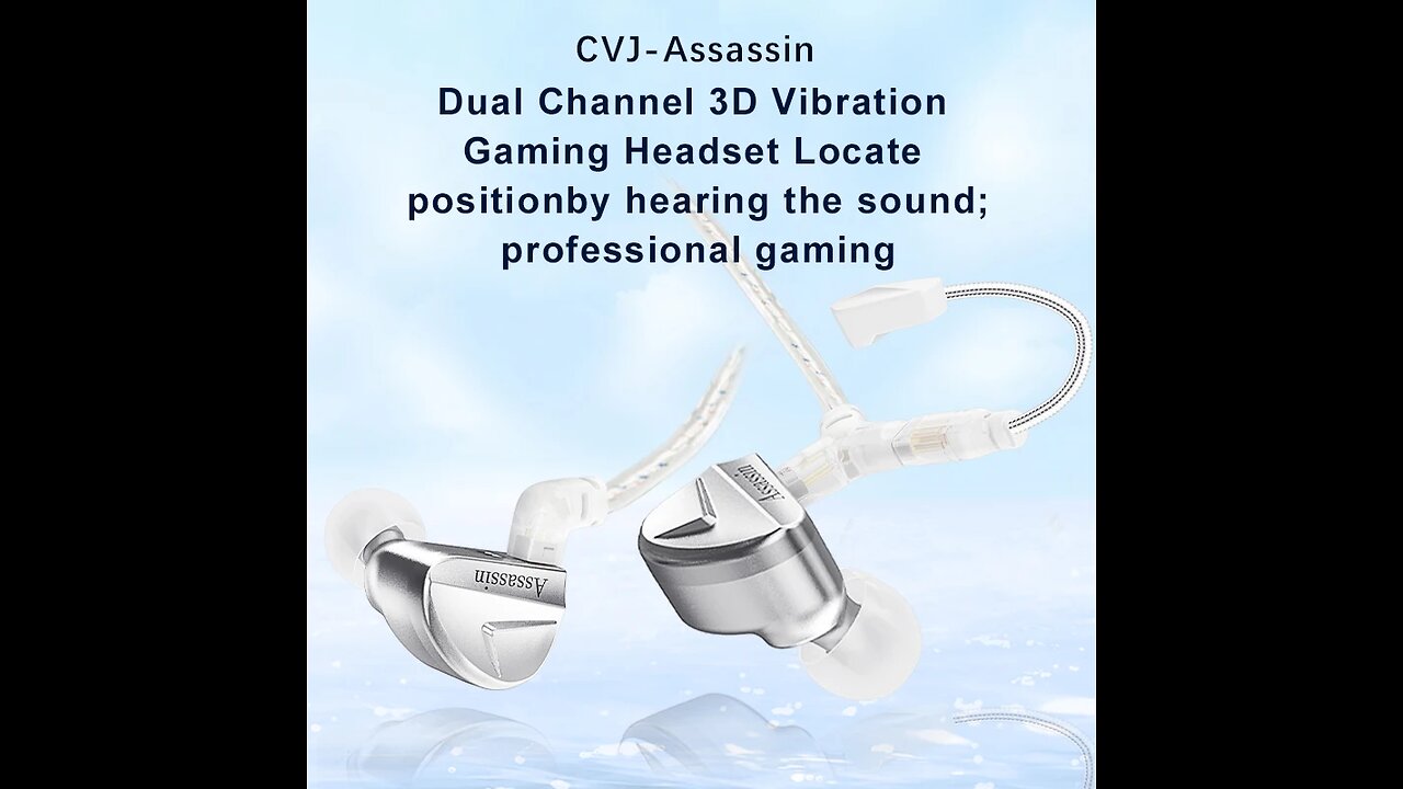 CVJ Assassin Silver in Ear Earphones 1BA+1DD+1Vibrate Game Mode HIFI Microphone