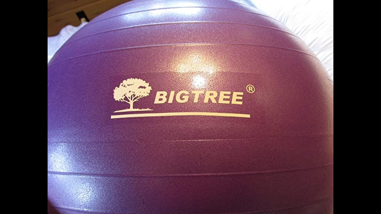 Exercise Ball, Yoga Ball Balance Pilates Anti-Burst with Pump Stability Fitness Ball Birthing C...