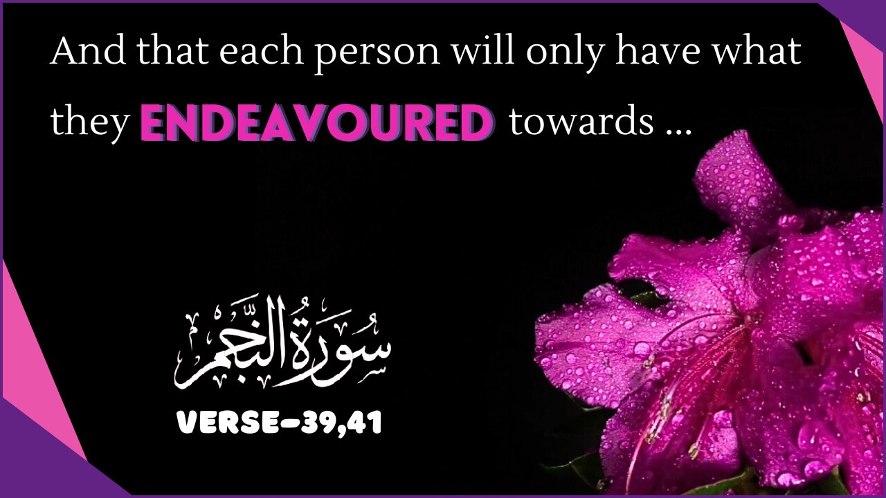Holy Qur'an.Recitation of Surah An Najm,Verse-39,41💕