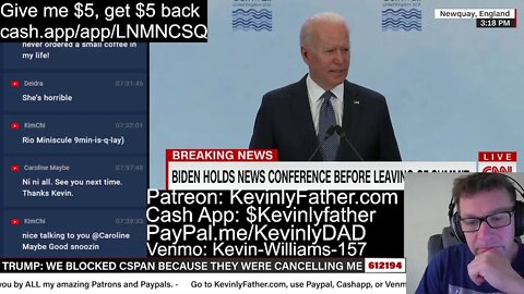 Spilling Covfefe in the morning. Your chat with KevinlyFather.