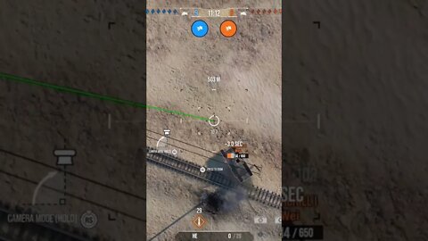 World of Tanks: right at the end of my range and I took a shot and he drove right into it!