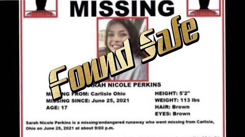 Sarah was Found Safe #FindSarah