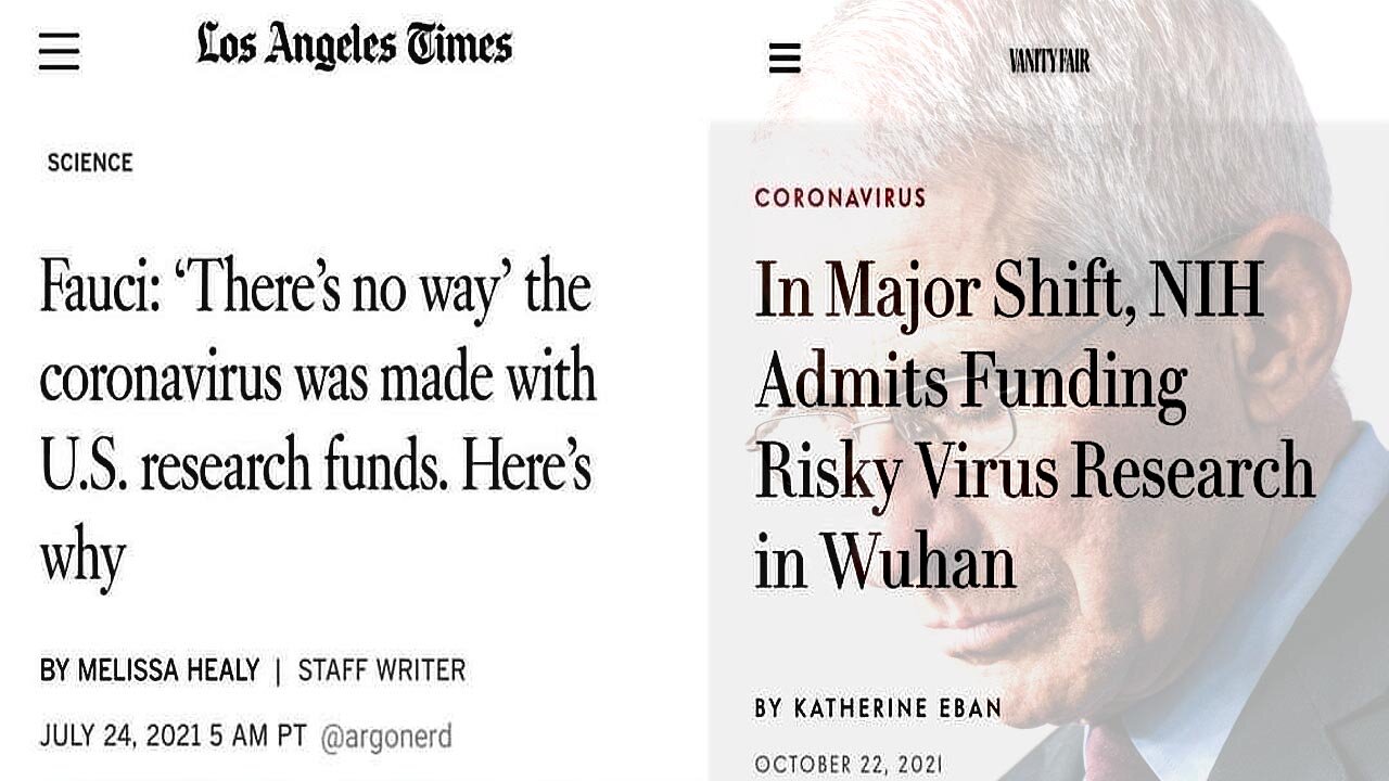 TRIP DOWN MEMORY LANE: Fauci Lies about his part in 'Gain of Function' at WuHan 🦇🧪🦠