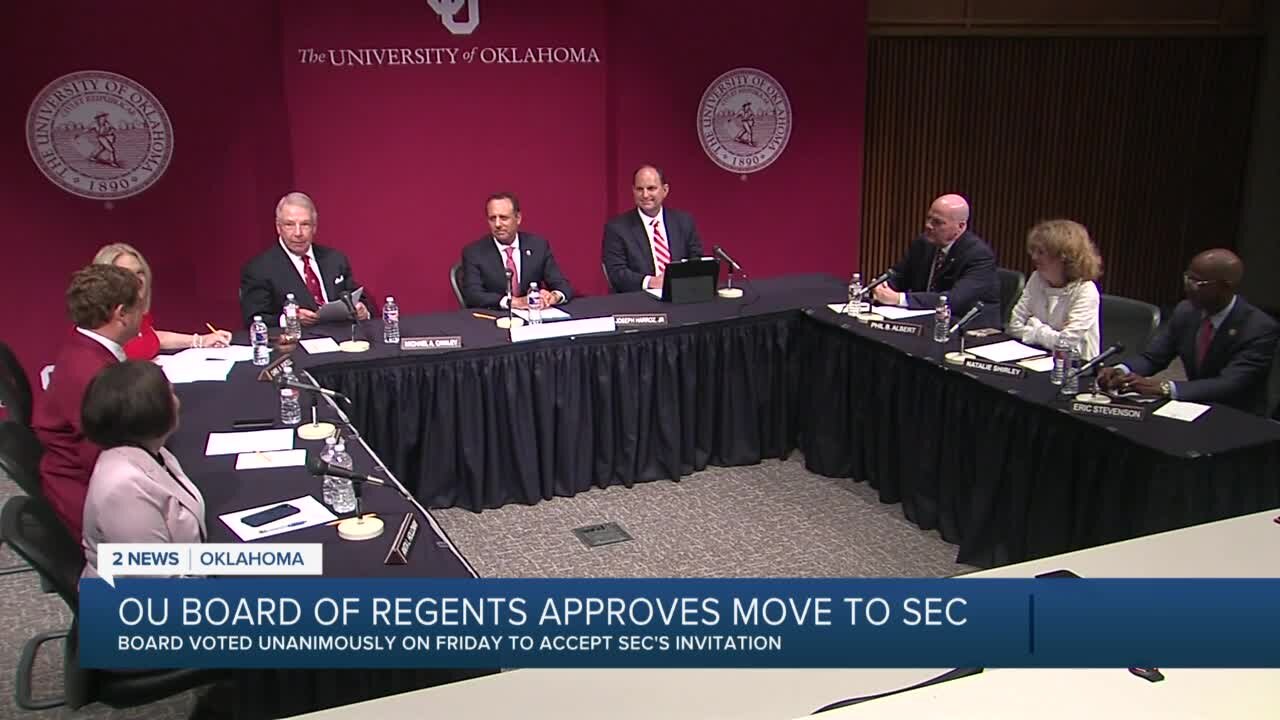 OU Board of Regents Approves Move to SEC
