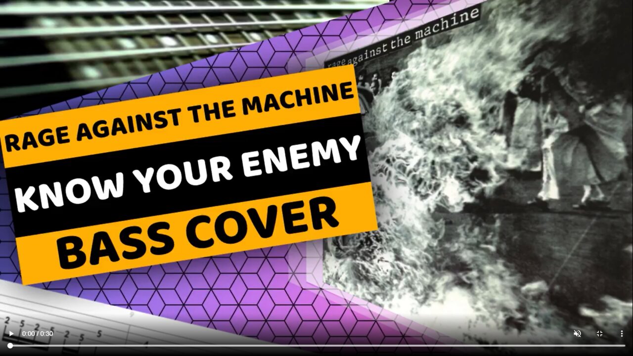 Rage Against The Machine - Know Your Enemy - Bass Cover & Tabs