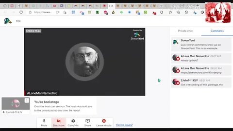 @The Pale Galilean #Catholic FRO did not know that I was backstage.