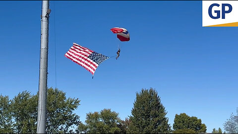 Trump opens Butler, PA rally with paratrooper show