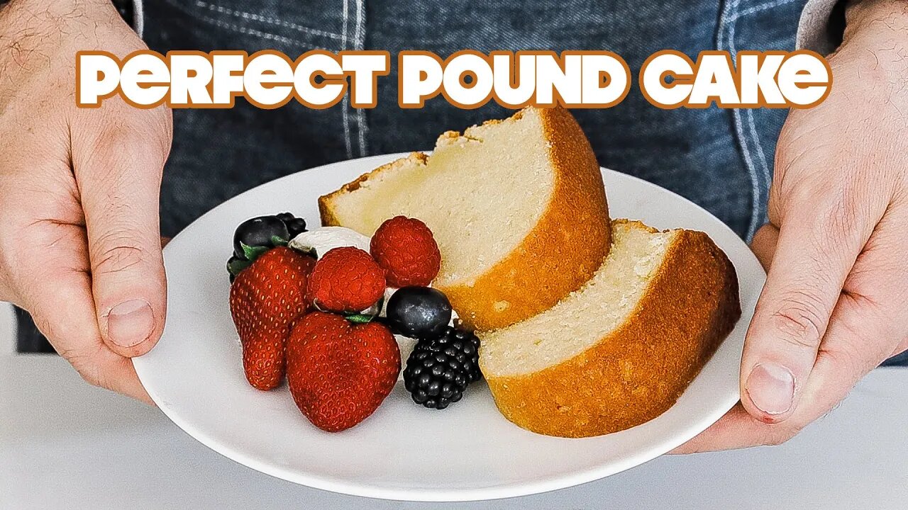 Classic Homemade Pound Cake Recipe + Homemade Whipped Cream and Fresh Berries