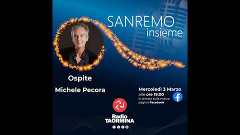 #SanremoInsieme Secondo appuntamento del 3 marzo con con i suoi ospiti. Stasera Michele Pecora