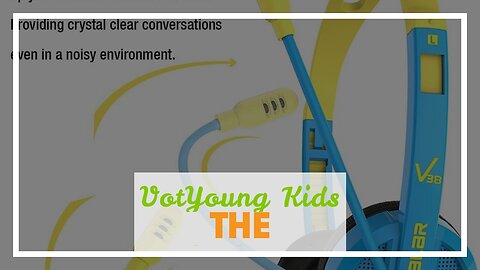 VotYoung Kids Headphones with Microphone for School, Wired Headphones Over Ear with 85/94dB Vol...