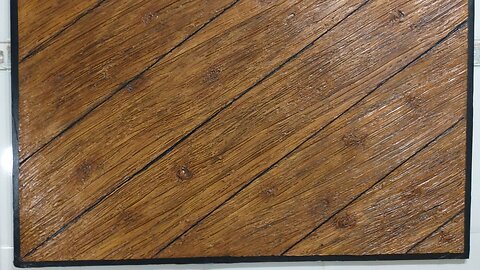 Wood effect made with acrylic putty