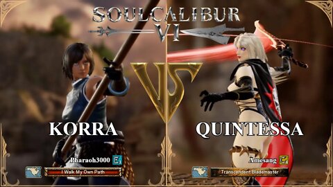 Korra (Pharaoh3000) VS Quintessa (Âmesang) (SoulCalibur™ VI: Online)