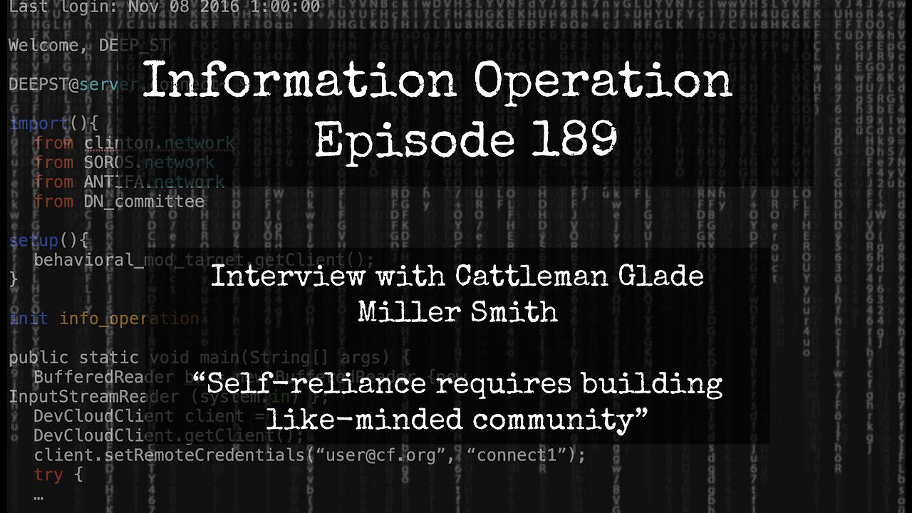 LIVE REPLAY: IO Episode 189 - Building Community For Self-Reliance 10/9/23