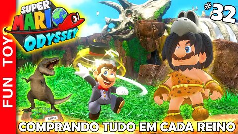 🔴 Super Mario Odyssey #32 - Mario Mágico e Mario Homem da Caverna catando mais moedas roxas do jogo