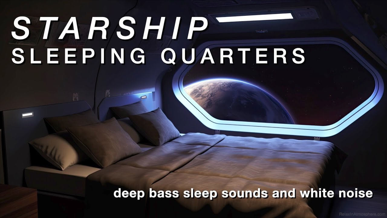 Starship Sleeping Quarters | Deep Bass Sleep Sounds And White Noise | For 3 Hours