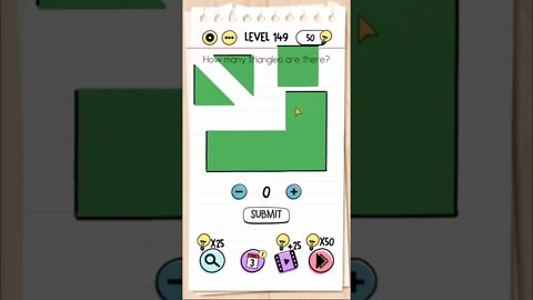 Brain Test Tricky Puzzles Level 149 How many triangles are there?