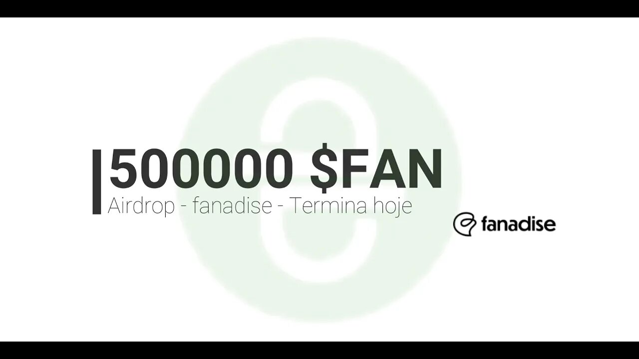Airdrop - Fanadise - Revisado (28/07/2021) Airdrop acabou, mas pagando 1 FAN por inscrito