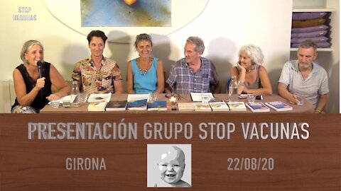 Presentación grupo Stop Vacunas en Girona