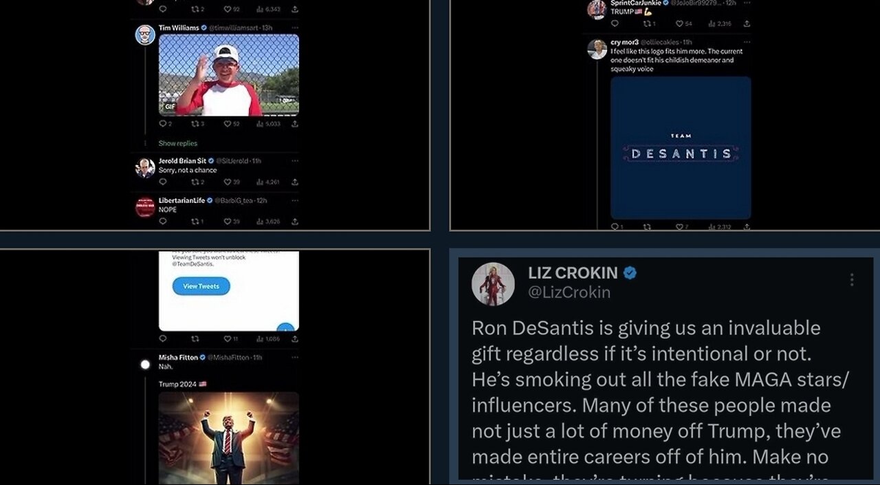 DeSantis (CLONE) plays perfectly -?ORIGINAL DeSantis was a pur evil zionist= satanist...