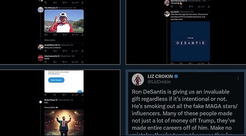 DeSantis (CLONE) plays perfectly -?ORIGINAL DeSantis was a pur evil zionist= satanist...