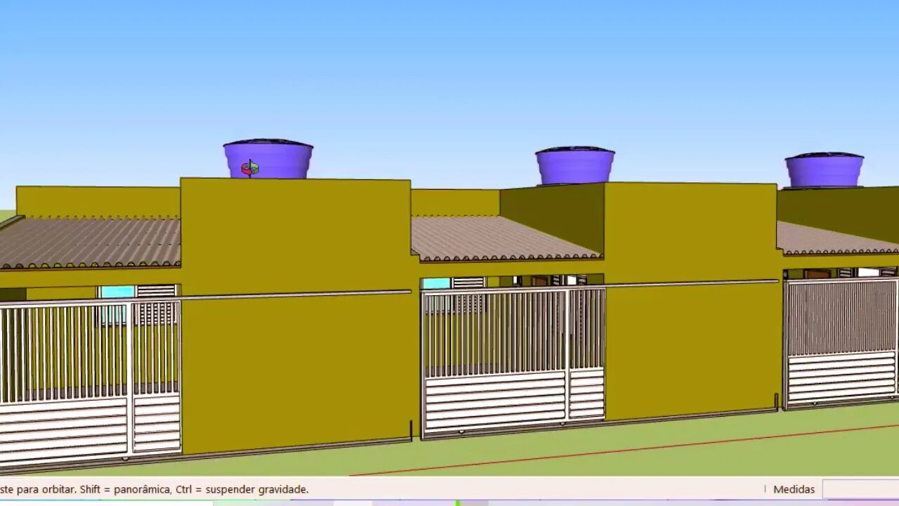 planta 3d de casas germinadas