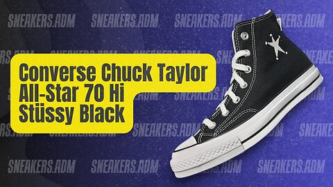 Converse Chuck Taylor All-Star 70 Hi Stussy Black- A01765C - @SneakersADM