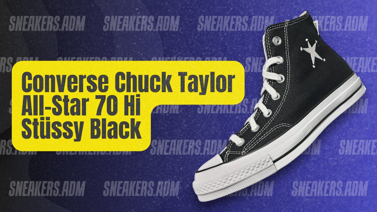 Converse Chuck Taylor All-Star 70 Hi Stussy Black- A01765C - @SneakersADM