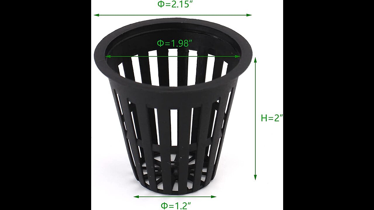 HAZOULEN Garden Plastic Net Cups Pots Fits in 3 Inch Holes for Hydroponics, Set of 15