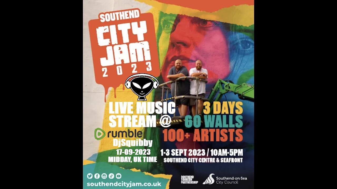 DjSquibby, Southend City Jam, Bands & Art Festival, Techno, DJ Live Music Mix, Area 51, 17-09-2023