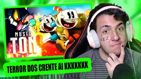 Rap do Xicrinho e Caneco (Cuphead) - BEM-VINDO A ILHA TINTEIRO PAPYRUS DA BATATA - REACT Léo Muriel