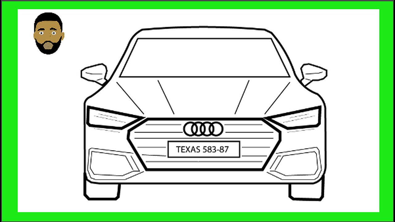 how to draw Audi car / easy car drawing step by step