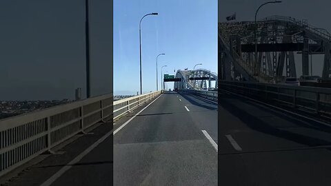 Crossing the harbour bridge.