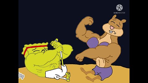 Rainbow Sandy Licks Rainbow SpongeBob’s Foot (2 minutes)