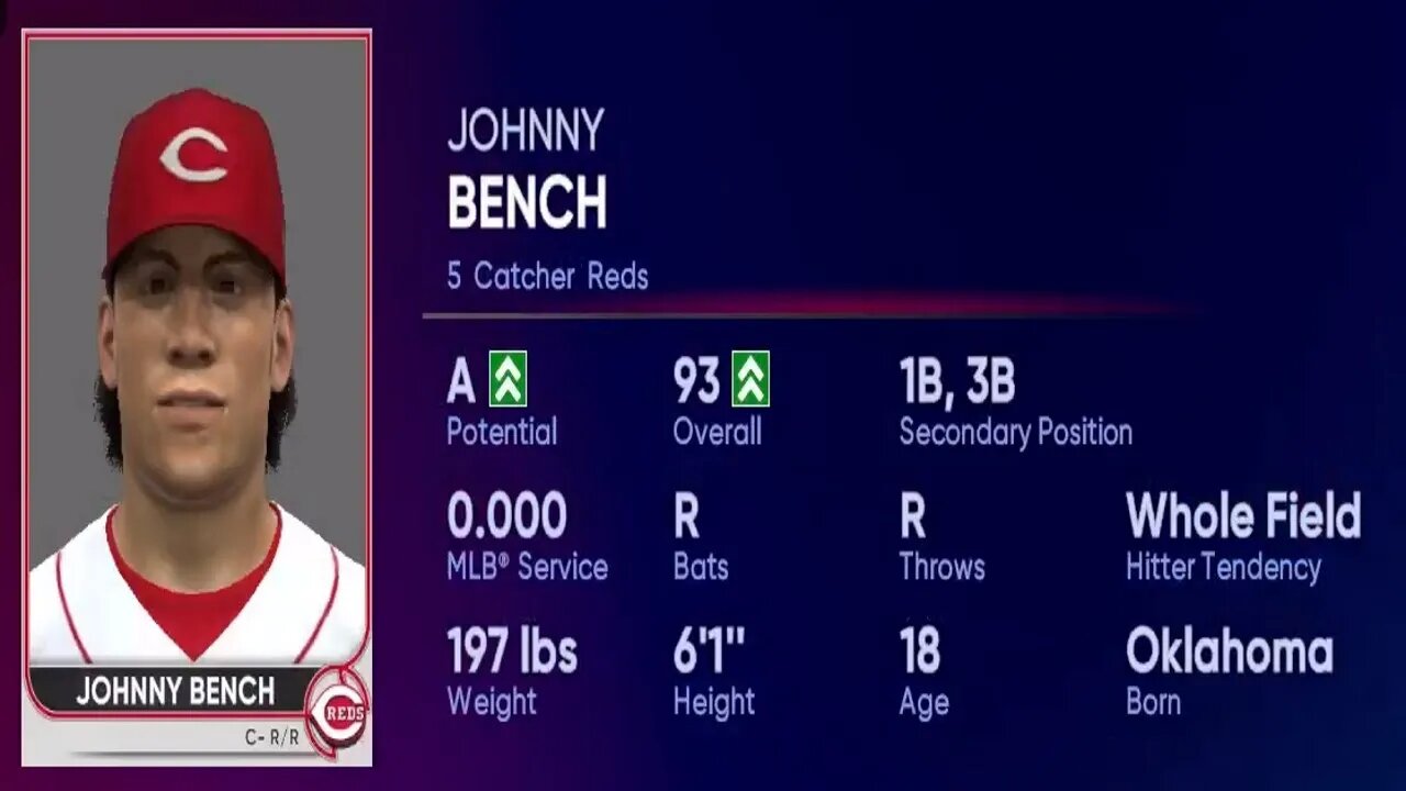 How To Create Johnny Bench MLB The Show 22
