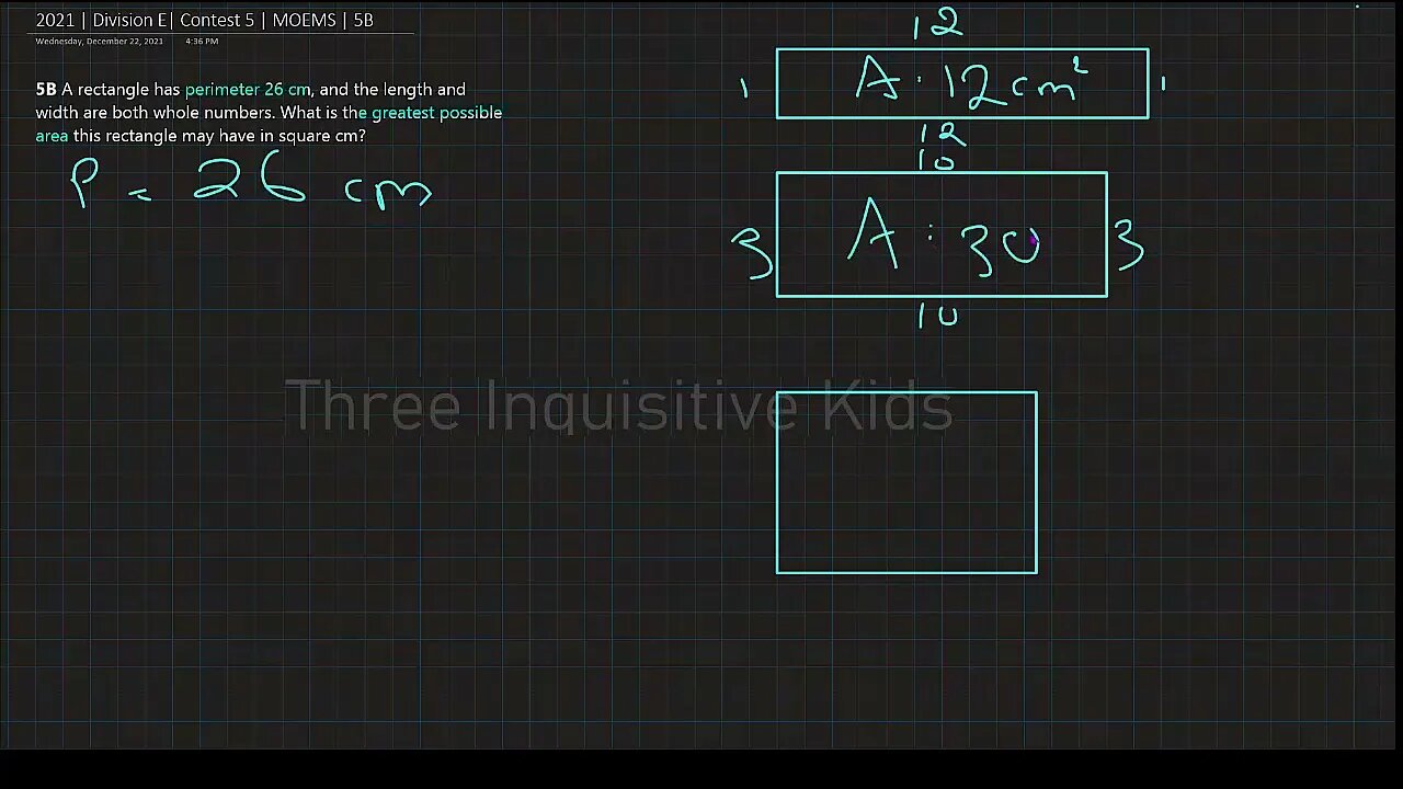 Math Olympiad for Elementary | 2021 | Division E | Contest 5 | MOEMS | 5B