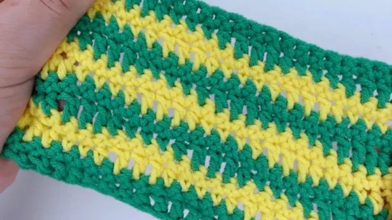 How to crochet simple waves stitch free written pattern in description