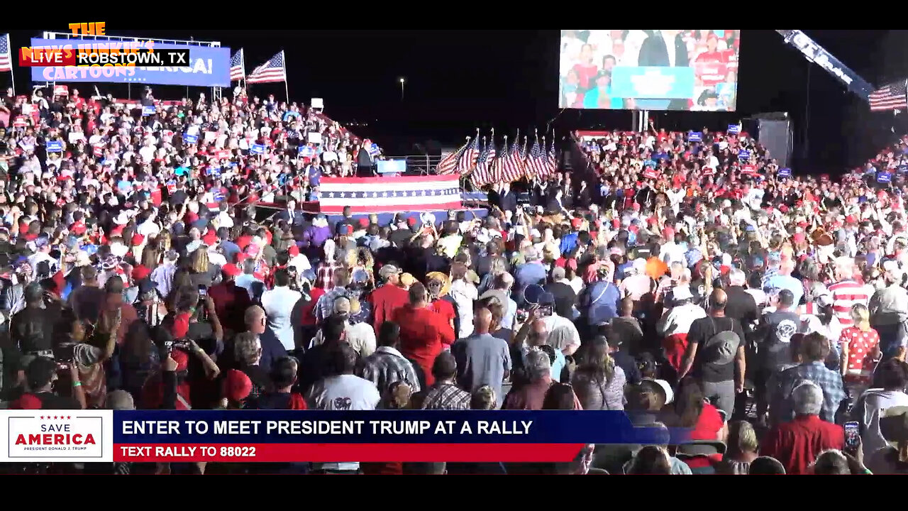 The crowd spontaneously burst into Star-Spangled Banner in memory of Jan 6 during Trump's speech in Robstown, TX.