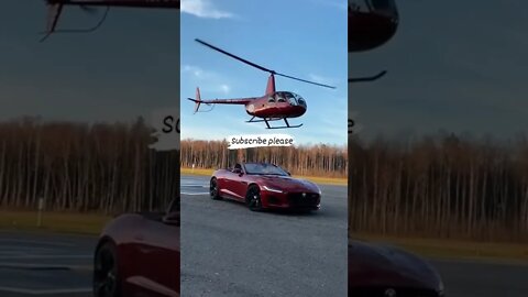 jaguar with helicopter ❤️❤️ #onepercent_clubb #jaguar #helicopter