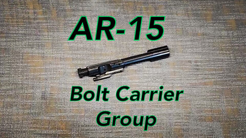 AR-15 Bolt Carrier Group (detailed cleaning)