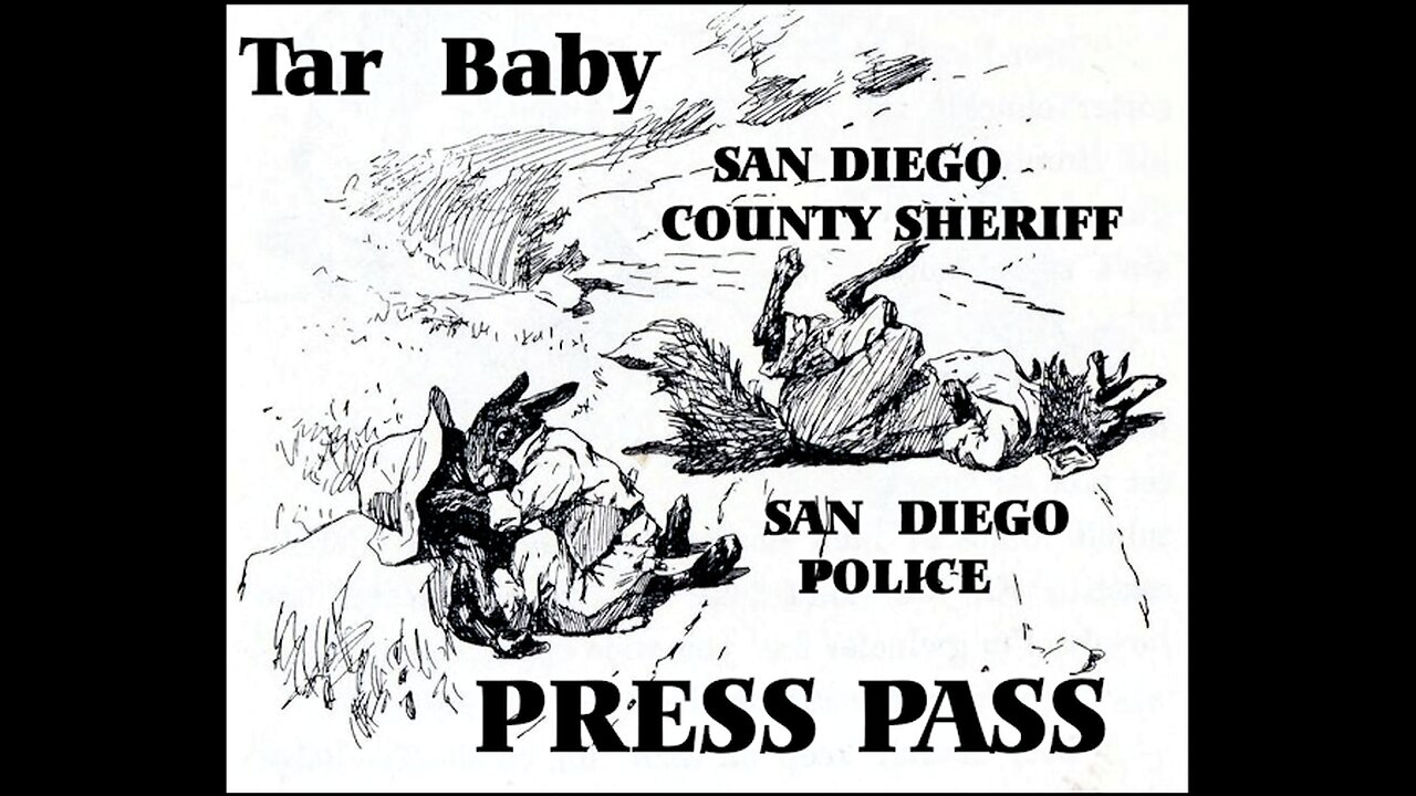 San Diego Police Department Press Pass Tar Baby