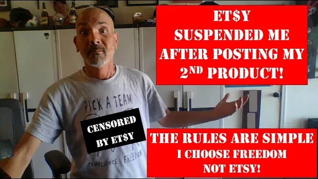 HEPL! ETSY SUSPENDED ME FOR A FREEDOM T-SHIRT - ETSY HATES THE 1ST AMENDMENT