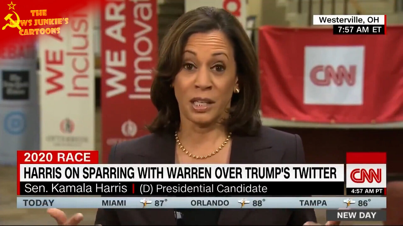 Remember when Democrat Kamala Harris was calling for taking away President Trump's constitutional right to free speech in Social Media because he has too many followers.