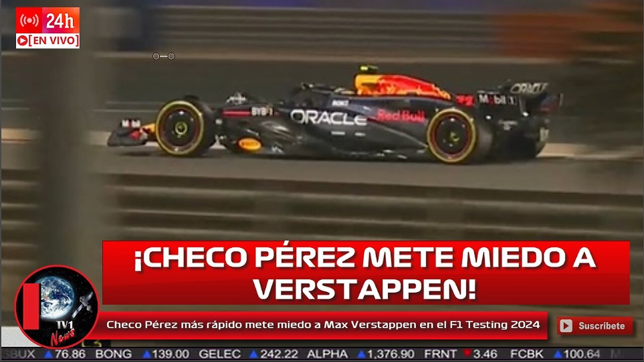 Checo Pérez más rápido mete miedo a Max Verstappen en el F1 Testing 2024