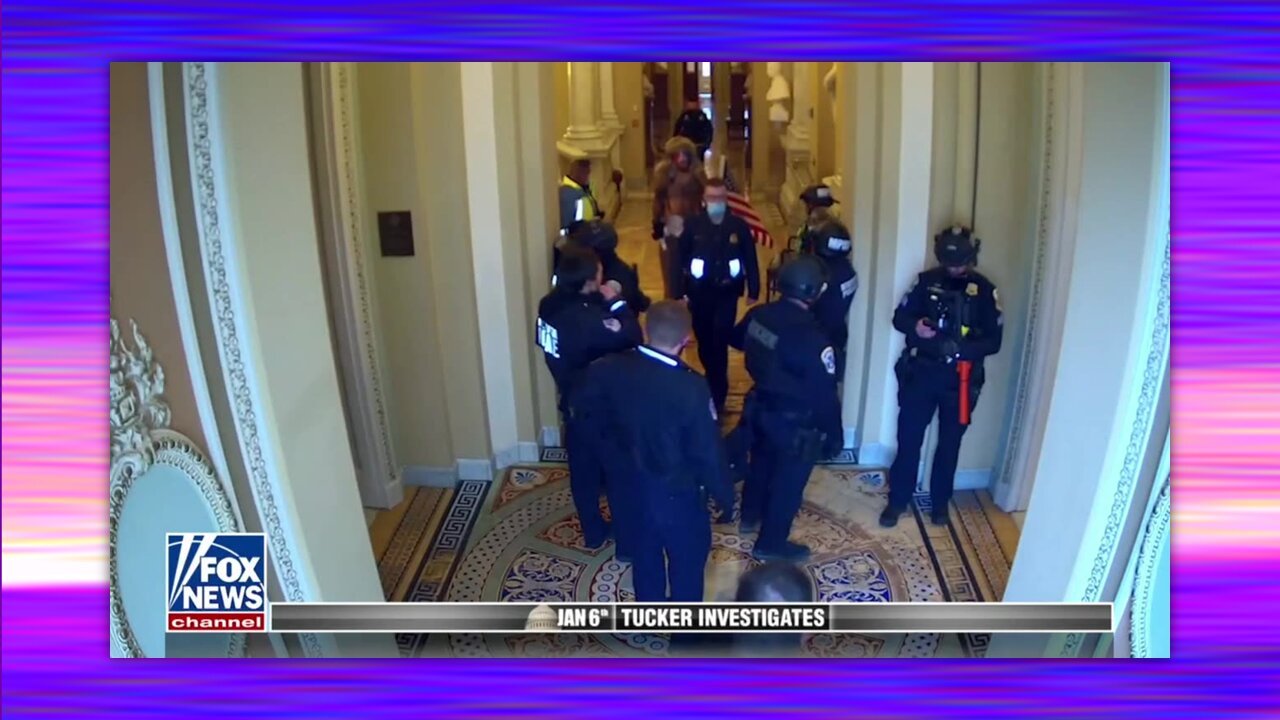 TUCKER - 03-06-23 NEW J6 FOOTAGE SHOWS CAPITOL POLICE ACTED AS A TOUR GUIDE FOR THE "QANON SHAMAN"!