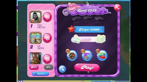 Candy Crush Level 2523 Audio Talkthrough, 3 Stars 0 Boosters