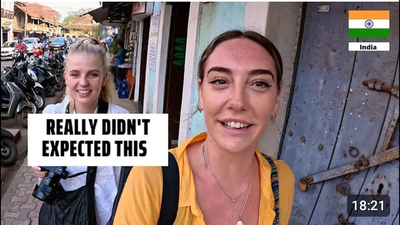 Two female Foreigners exploring india